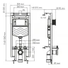 Инсталляция WasserKRAFT Dinkel 58TLT.010.ME.RG02 для унитаза с клавишей смыва цвет Розовое золото