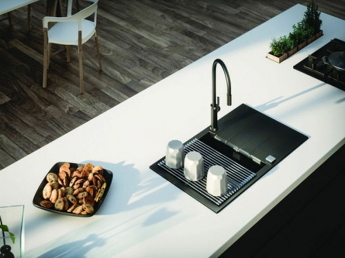 Кухонная мойка Alveus Granital Cadit 40 Carbon G91 860x500 1132031 Угольная искусственный камень (литьевой мрамор) встраиваемый