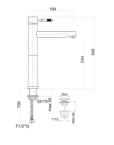 Смеситель для раковины Fiore Xenon 44CR5291 цвет Хром
