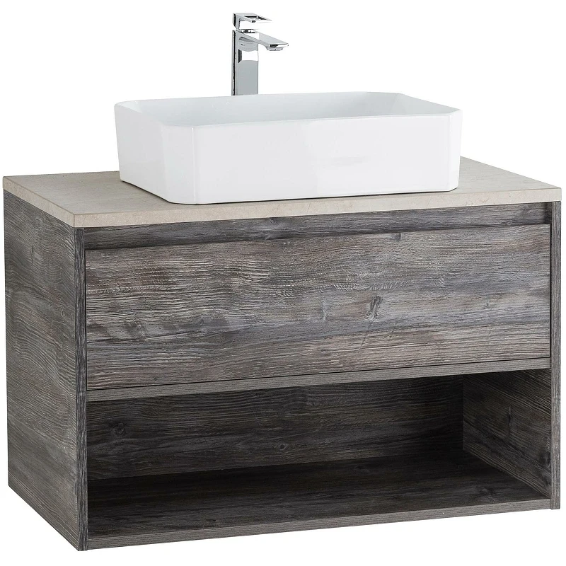 Тумба под раковину BelBagno Kraft 80 KRAFT-800-1C-SO-PP подвесная Pino Pasadena МДФ / ЛДСП