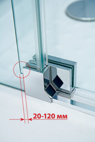 Душевой уголок Cezares Slider 90x80 SLIDER-AH-1-80-80/90-C-Cr профиль Хром стекло прозрачное