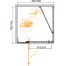 Душевой уголок Cezares Slider 90x80 SLIDER-AH-1-80-80/90-C-Cr профиль Хром стекло прозрачное