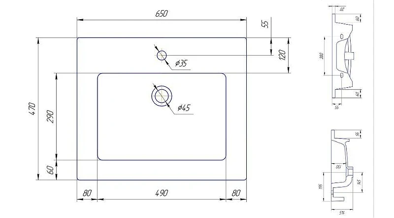 Тумба под раковину Corozo Юта 65 SD-00001666 подвесная цвет Белый