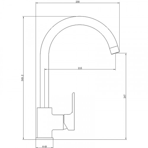 Смеситель для кухни beWash Tiere BVMM1KT357 Черный матовый латунь