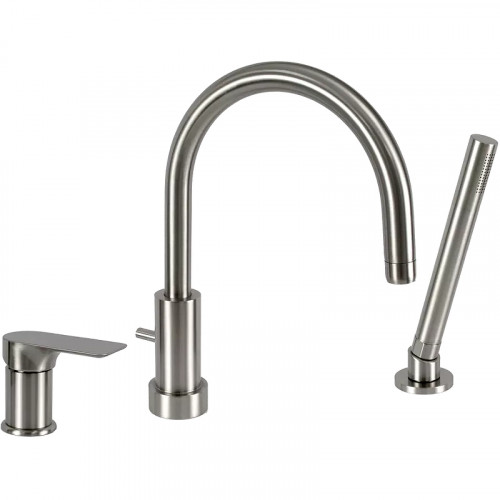 Смеситель на борт ванны Remer Infinity I07XV Сталь латунь