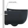 Унитаз Berges Ventas Black Rimless 082136 подвесной Черный с сиденьем Микролифт фарфор подвесной