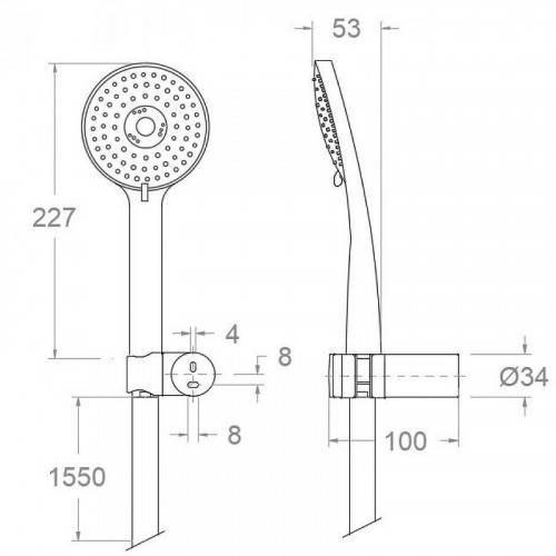 Душевой гарнитур Ramonsoler Hidroterapia 5812T3 Хром