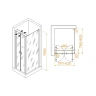 Душевой уголок RGW Passage 60x80 060814468-014 профиль цвет Черный стекло прозрачное