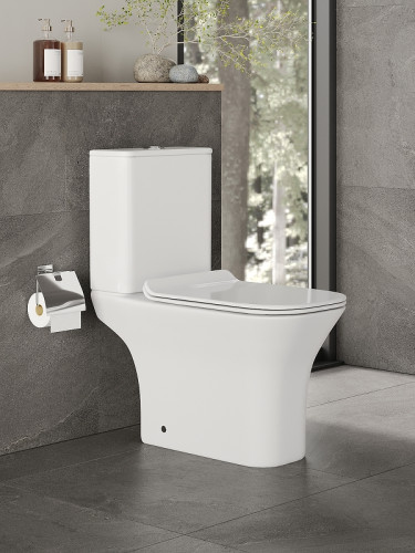 Унитаз компакт Orange C02-000W с бачком и сиденьем Микролифт фарфор напольный