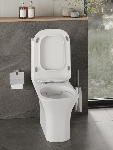 Унитаз компакт Orange C02-000W с бачком и сиденьем Микролифт фарфор напольный