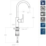 Смеситель для кухни Ramonsoler Drako 330602NM Черный матовый