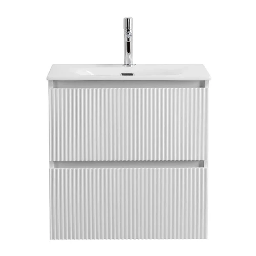 Тумба с раковиной BelBagno Uno 60 UNO-600-2C-SO-BO+Uno 60 BB-8099-60 подвесная цвет Bianco Opaco