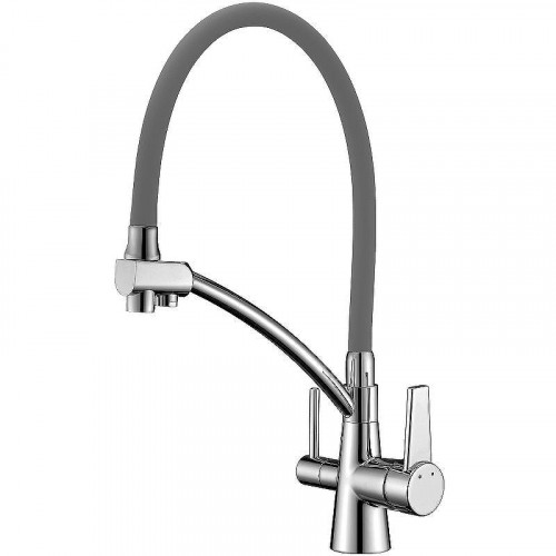 Смеситель для кухни Lemark Comfort LM3071C-Gray Хром Серый