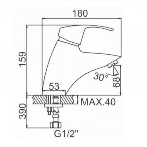 Смеситель для раковины D-Lin D110407 цвет  Хром
