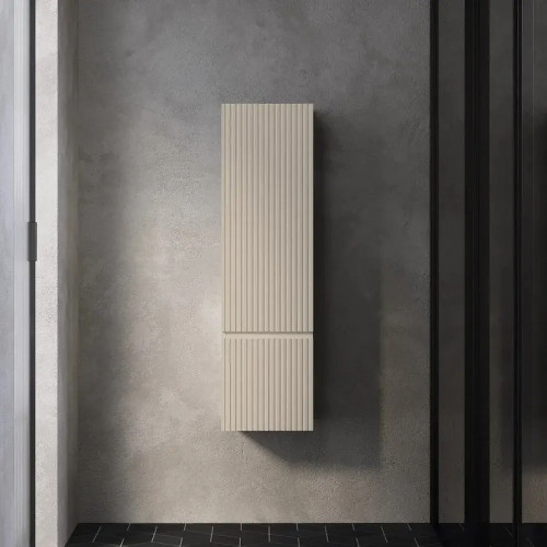 Шкаф пенал AQUAme S1 33 AQM9001BG подвесной цвет Бежевый