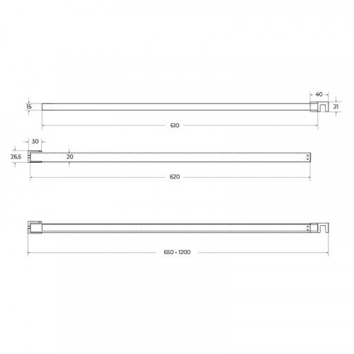 Душевая перегородка BelBagno Kraft 120 KRAFT-L-1-120-C-Cr профиль Хром стекло прозрачное