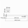 Кронштейн для верхнего душа WasserKRAFT Glan A181 Черный глянцевый латунь на стену