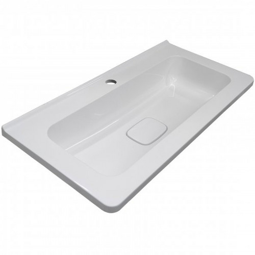 Тумба под раковину Style Line Бергамо мини 90 Люкс Plus СС-00002365 подвесная Серая антискрейч МДФ / ЛДСП