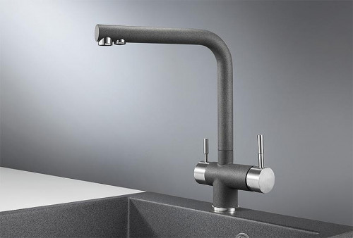 Смеситель для кухни Granula 2305 цвет Графит