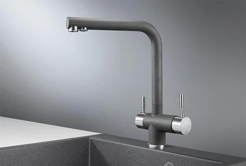 Смеситель для кухни Granula 2305 цвет Графит