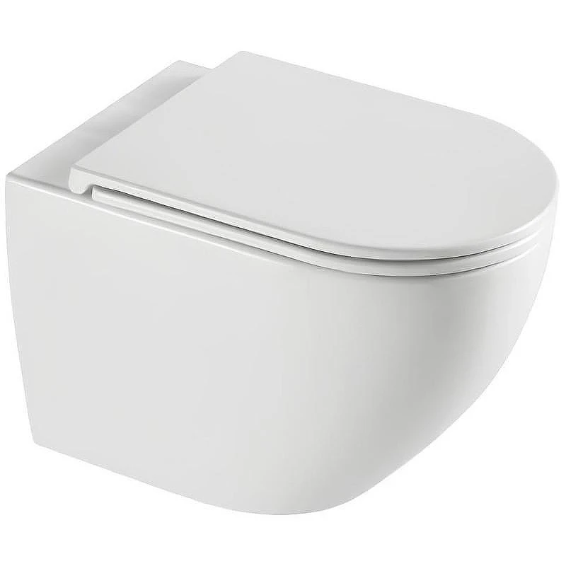 Комплект унитаза с инсталляцией WeltWasser AMBERG 497 ST + MERZBACH 043 XL GL-WT + AMBERG RD-CR 10000013772 цвет Белый глянцевый с сиденьем Микролифт и клавишей смыва цвет Хром