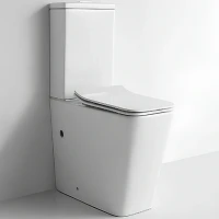 Унитаз компакт CeramaLux TR2170 с бачком и сиденьем Микролифт фаянс напольный