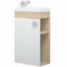 Тумба под раковину Corozo Комо 40 SD-00000352 подвесная Сонома Белая МДФ / ЛДСП