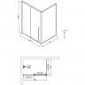 Душевая дверь Timo TDSS-130/13C-8R 1300x2000 T49R раздвижная профиль Никель стекло прозрачное
