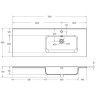 Тумба с раковиной BelBagno Kraft 120 R KRAFT-1200-2C-1A-SO-RT-R+120 R BB1200ETL-R подвесная цвет Rovere Tabacco