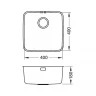 Кухонная мойка Alveus Luno 30 SAT 90 FI 400x400 1129251 Сатинированная сталь нержавеющая сталь встраиваемый