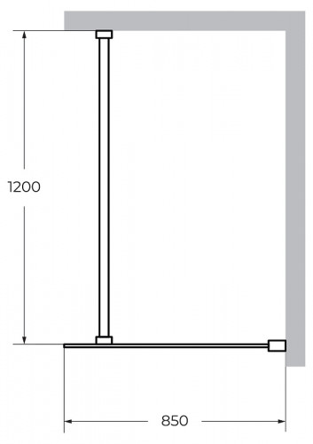 Душевая перегородка Cezares Liberta 85 LIBERTA-L-1-85-120-C-Cr профиль Хром стекло прозрачное
