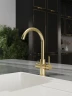 Смеситель для кухни Domaci Ливорно D8662GM цвет Золото матовое