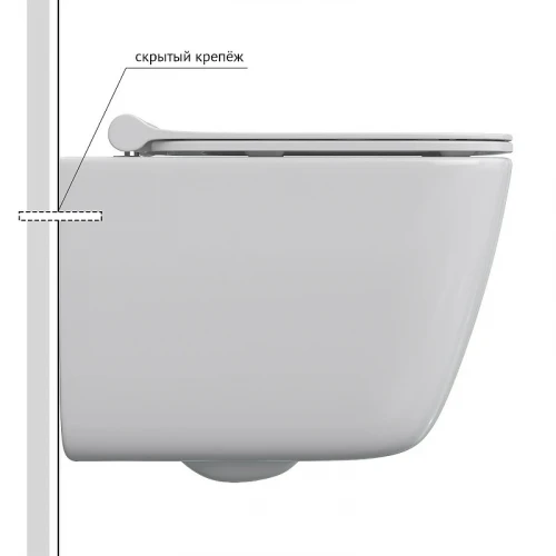 Комплект унитаза Berges Quattro S Rimless с инсталляцией Atom Line 043363 с сиденьем Микролифт и Белой клавишей смыва фарфор подвесной