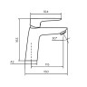 Смеситель для раковины Dorff Prime New D40102122 Черный матовый латунь
