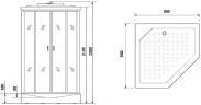 Душевая кабина Niagara Premium 90x90 NG-6001-01D без гидромассажа