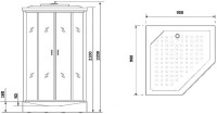 Душевая кабина Niagara Premium 90x90 NG-6001-01D без гидромассажа
