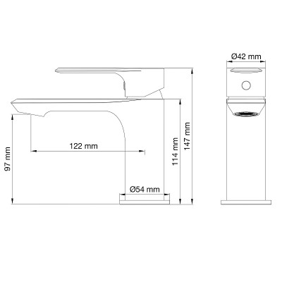 Смеситель для раковины Wonzon &amp; Woghand Brilliant WW-88018079-MB цвет Черный матовый