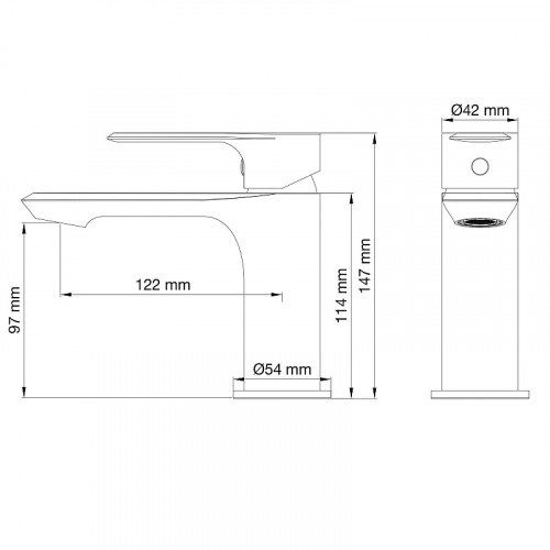 Смеситель для раковины Wonzon &amp; Woghand Brilliant WW-88018079-MB цвет Черный матовый