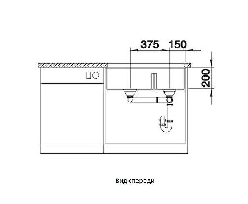 Кухонная мойка Blanco Subline 430/270-U 523158 Серый беж искусственный камень (литьевой мрамор) встраиваемый