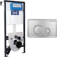 Инсталляция Bettoserb Sava Fix Slim SET40006464 для унитаза с клавишей смыва Хром глянец