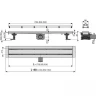 Душевой лоток Alcaplast Fit and Go AG071401950 (APZ13-DOUBLE9-950) с решеткой Хром / полая под плитку