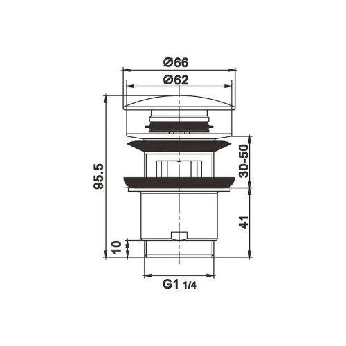 Донный клапан Rose RS01Q цвет Бронза
