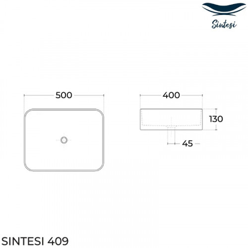 Раковина-чаша Sintesi 50 SIN-LVB-APP-409 Белая