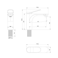 Смеситель для раковины Wonzon &amp; Woghand WW-A40482-MB цвет Черный матовый