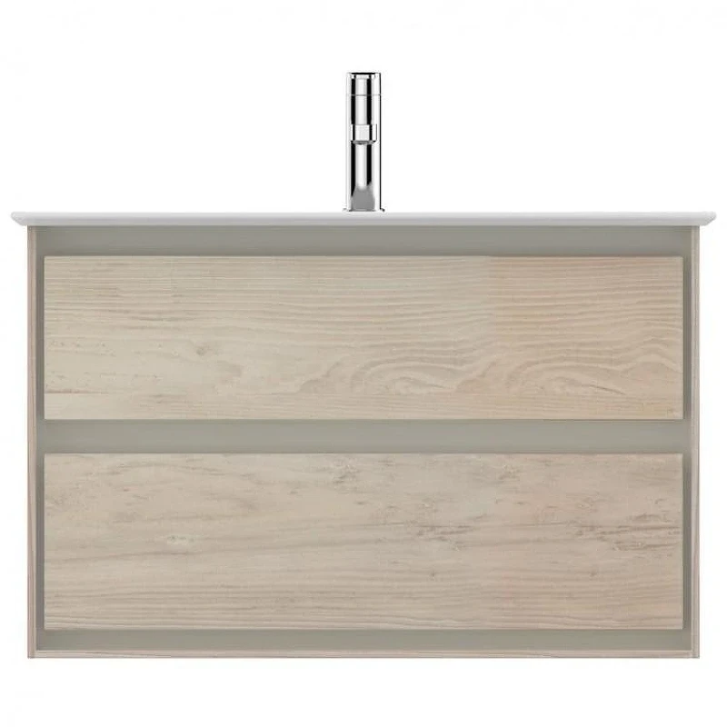 Тумба под раковину Ideal Standard Connect Air 80 E0819UK подвесная цвет Wood light brown + Matt Light Brown (Светло-коричневое дерево + Светло-коричневый матовый)