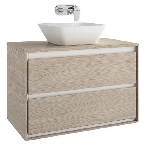 Тумба под раковину Ideal Standard Connect Air 80 E0819UK подвесная цвет Wood light brown + Matt Light Brown (Светло-коричневое дерево + Светло-коричневый матовый)