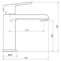 Смеситель для раковины Royce Cube RCM-120601CR Хром латунь