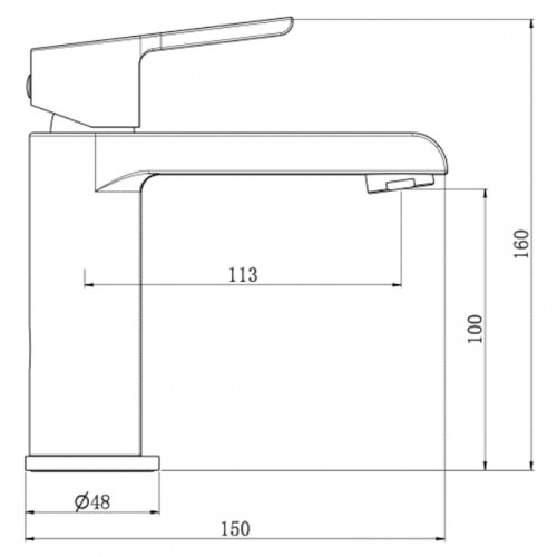 Смеситель для раковины Royce Cube RCM-120601CR Хром латунь