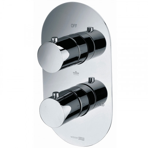 Смеситель для душа WasserKRAFT Berkel 4844 с термостатом Хром латунь встраиваемый