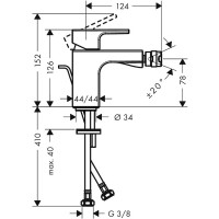 Смеситель для биде Hansgrohe Vernis Shape 71211670 Черный матовый латунь